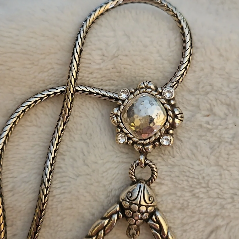 BRIGHTON Let Yourself Shine Teardrop Crystal Irridescent Prism Sweater Necklace